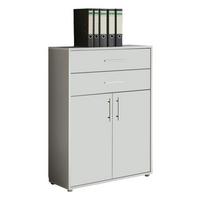 Aktenschrank Office Edition Grau/weiß B: 84,5 Cm - Weiß/Grau, MODERN, Holzwerkstoff (84,5/114/33cm) - MID.YOU