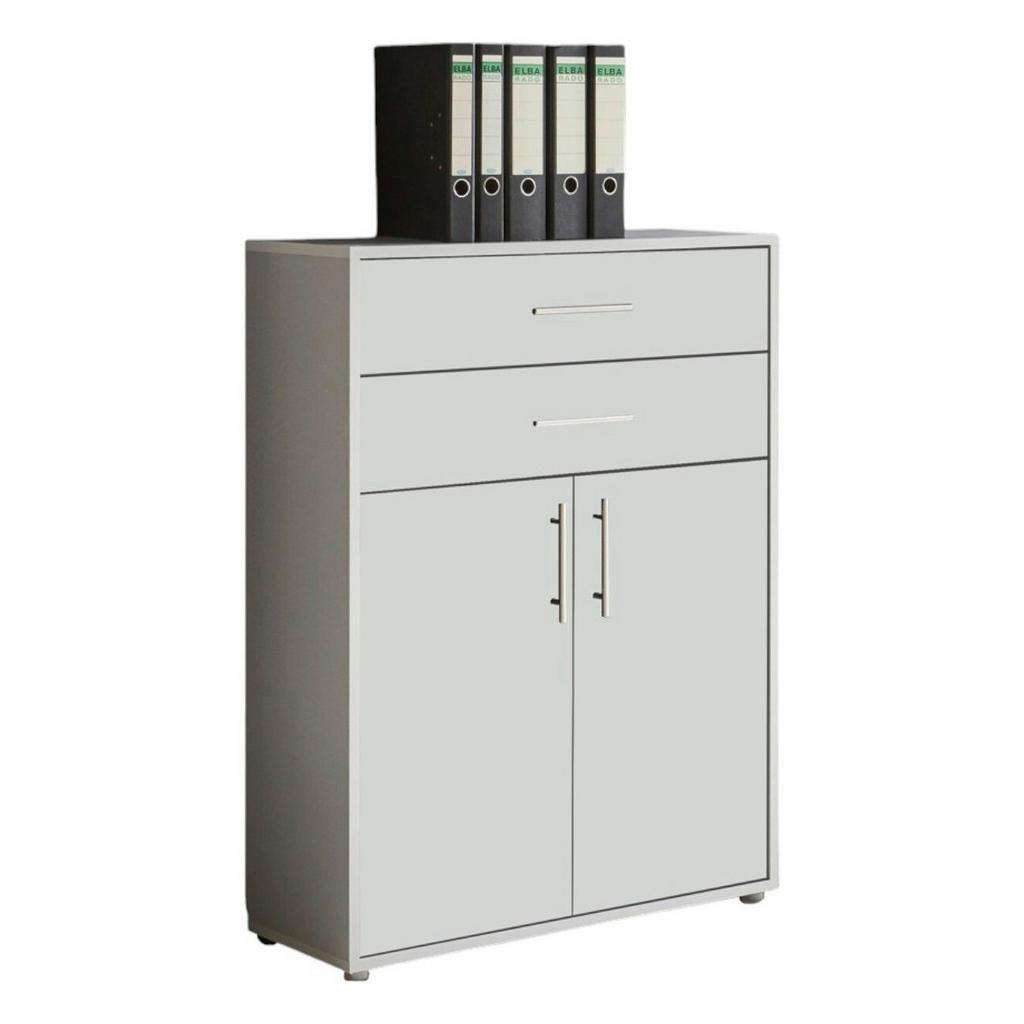 Aktenschrank Office Edition Grau/weiß B: 84,5 Cm