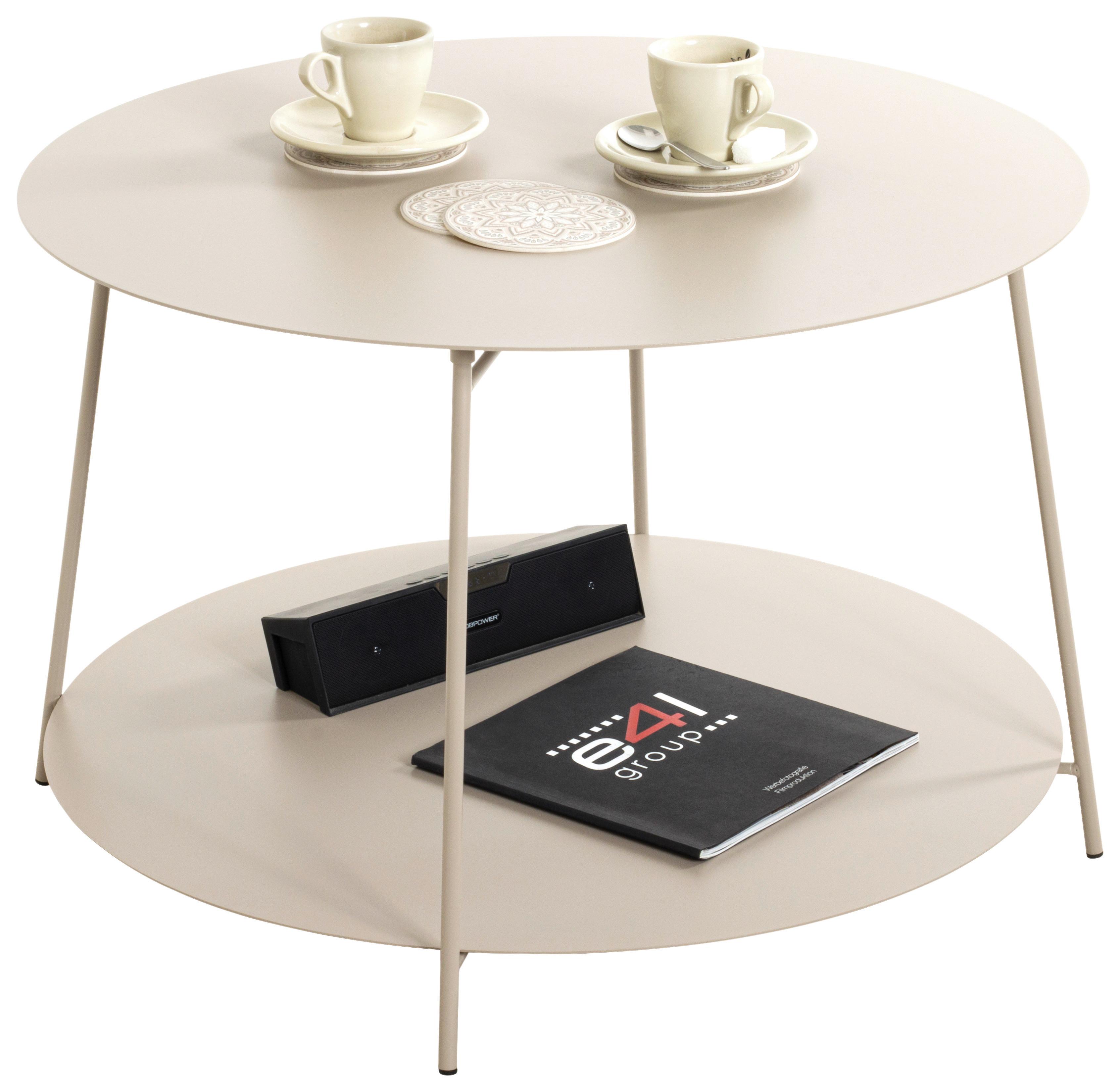 Príručný stolík Enno 3, farba kašmír, P: 65 cm - kašmírová, Trend, kov (65/40cm)