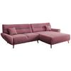 Ecksofa Drago Brombeere S: 290/166 Cm - Wildeiche/Brombeere, MODERN, Holz/Textil (290/166cm) - MID.YOU