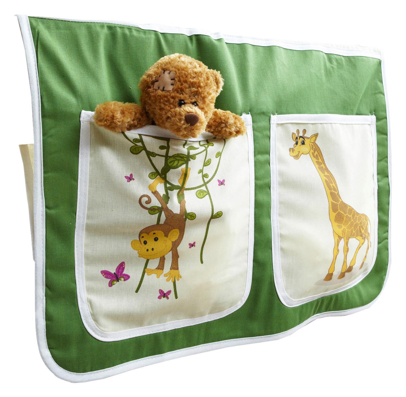 Betttasche aus Baumwolle m. 2 Fächern, multicolor