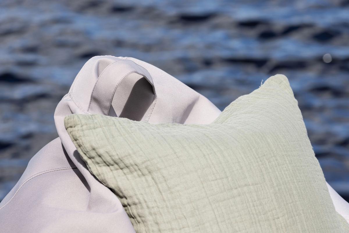 Outdoorsitzsack Bago - Beige, KONVENTIONELL, Textil (90/110/90cm) - Gardenson