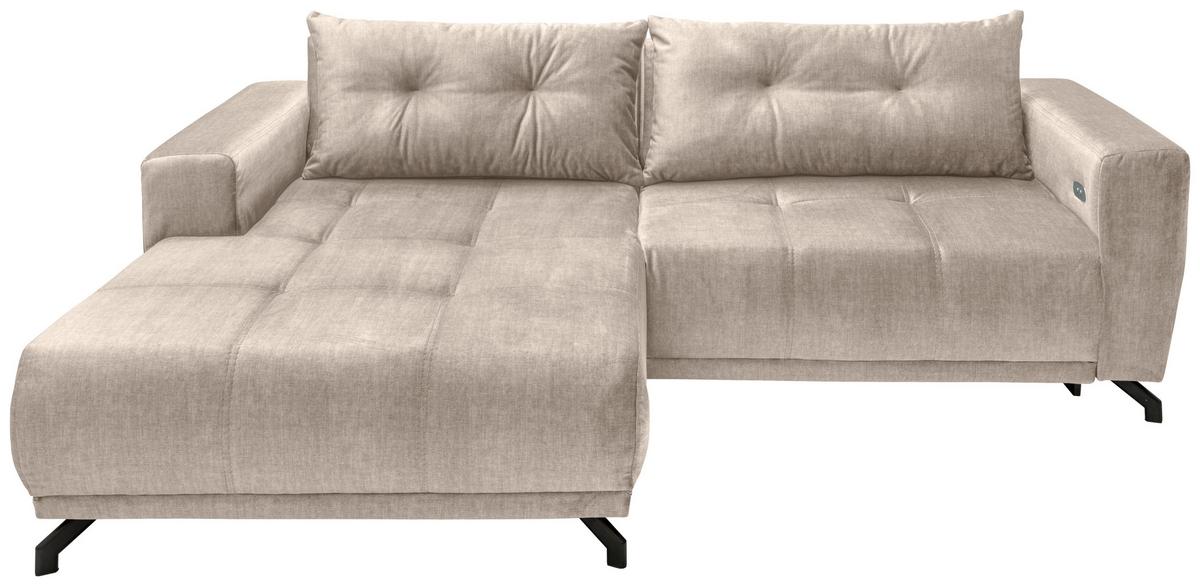 Ecksofa Restato, Creme S: 177x246 cm - Creme/Schwarz, MODERN, Textil (177/246cm) - MID.YOU