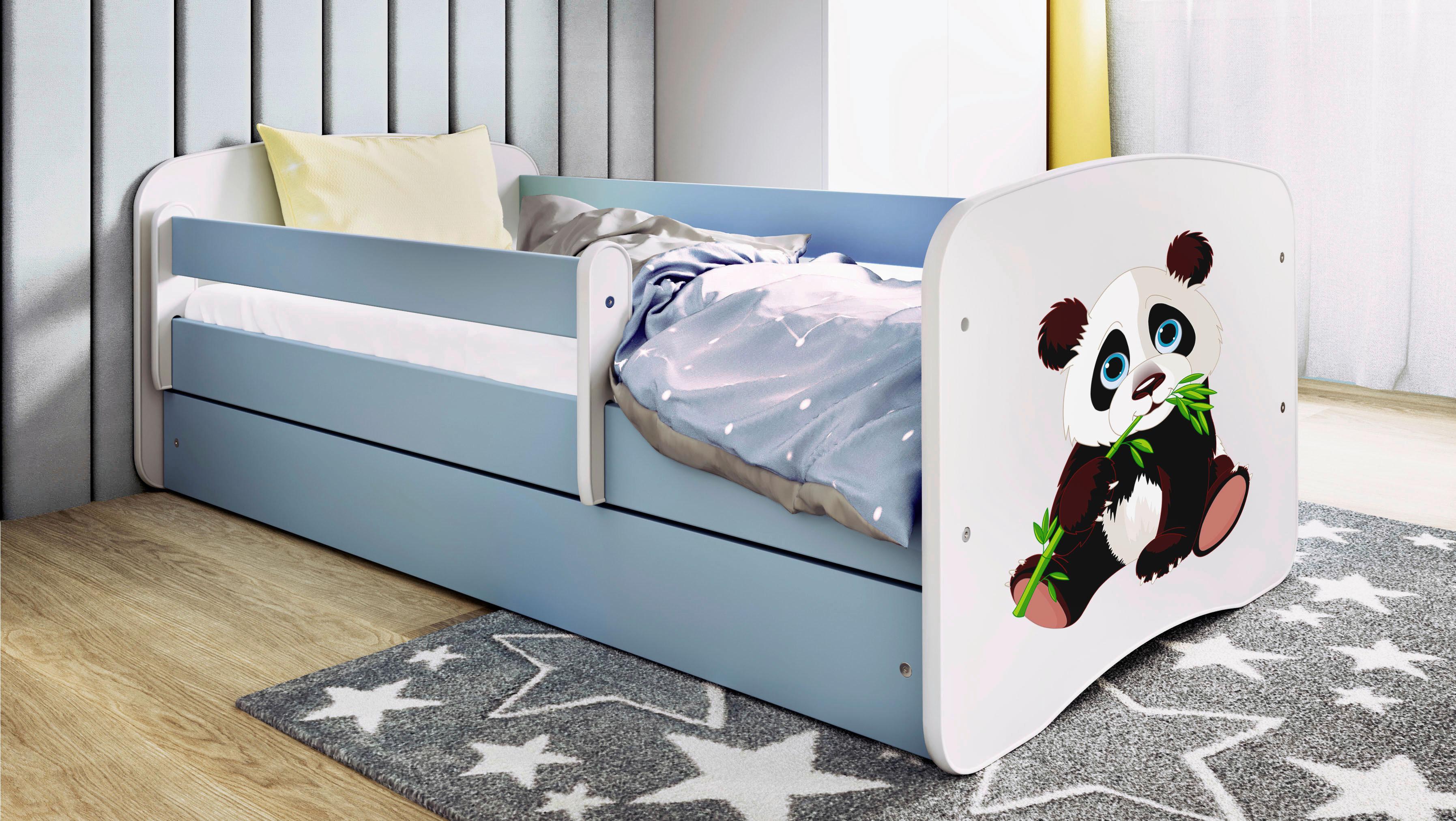 Kinder-/Juniorbett Babydreams inkl. Matratze 80x160 - Blau/Birkefarben, MODERN, Holz/Holzwerkstoff (80/160cm) - MID.YOU