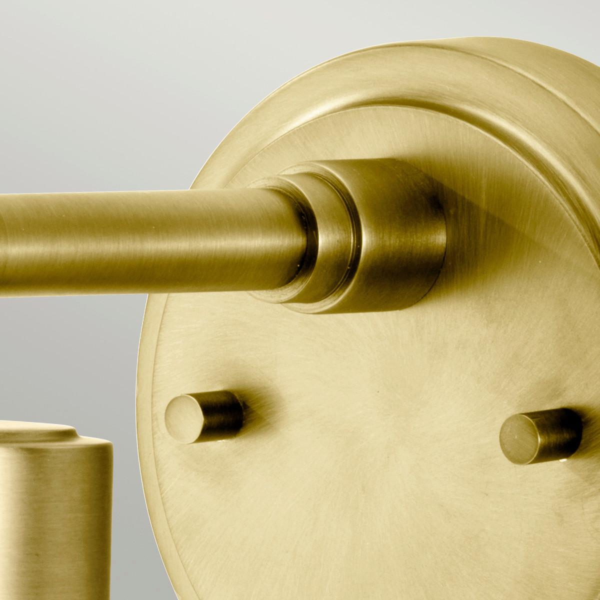 Bad-Wandleuchte Bathmorvah Ip44, 1-Flammig, Messingfarben - Messingfarben, Design, Glas/Metall (30/18,9/12cm) - Elstead Lighting