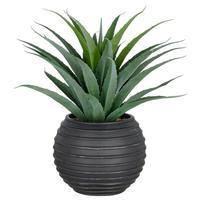 Kunstpflanze Grün Schwarz B: 40 cm - Schwarz/Grün, Basics, Kunststoff (40/80/40cm) - P & B