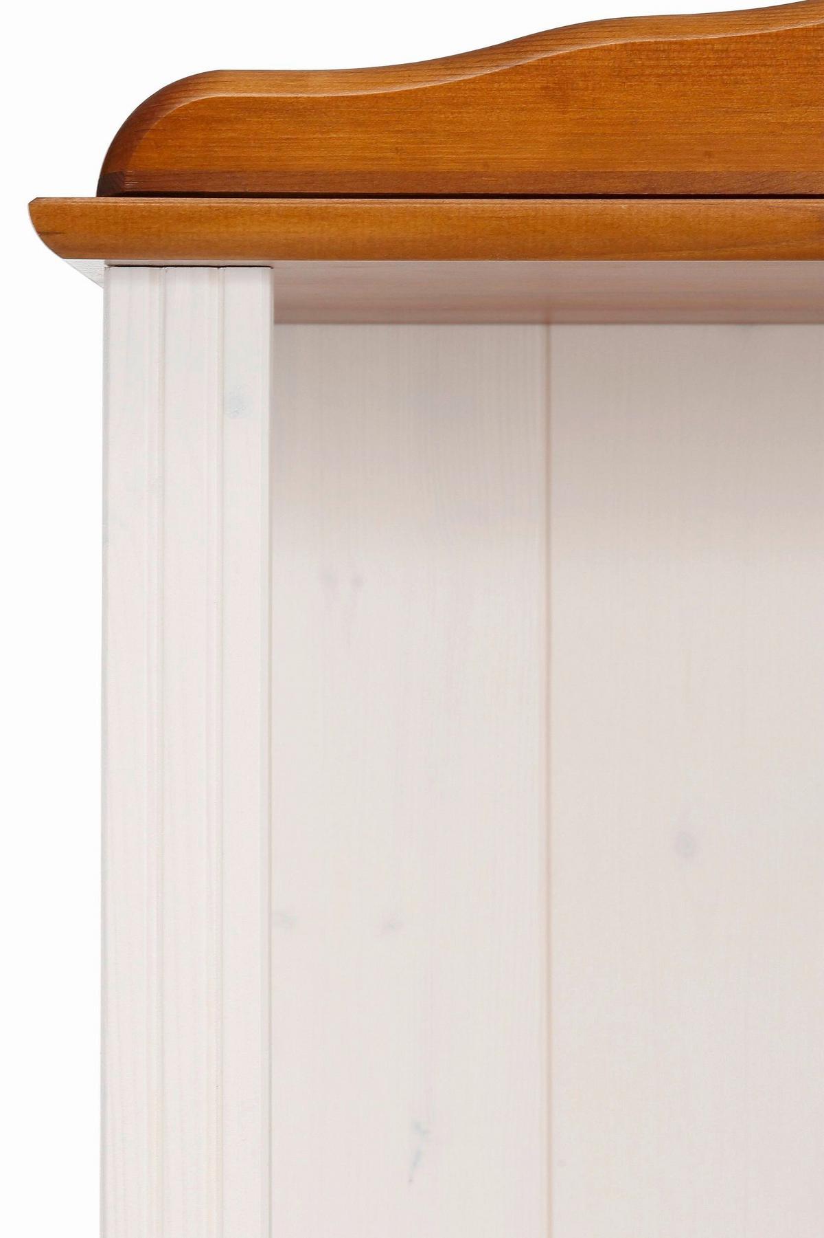 Regal Mette Weiß, Honig B: 77cm - Weiß/Honig, Design, Holz (77/181/31cm) - MID.YOU