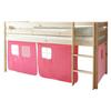 Spielbett Malte Rosa Kiefer Massiv 90 Cm Vorhang Leiter - Pink/Naturfarben, Natur, Holz (90/200cm) - MID.YOU