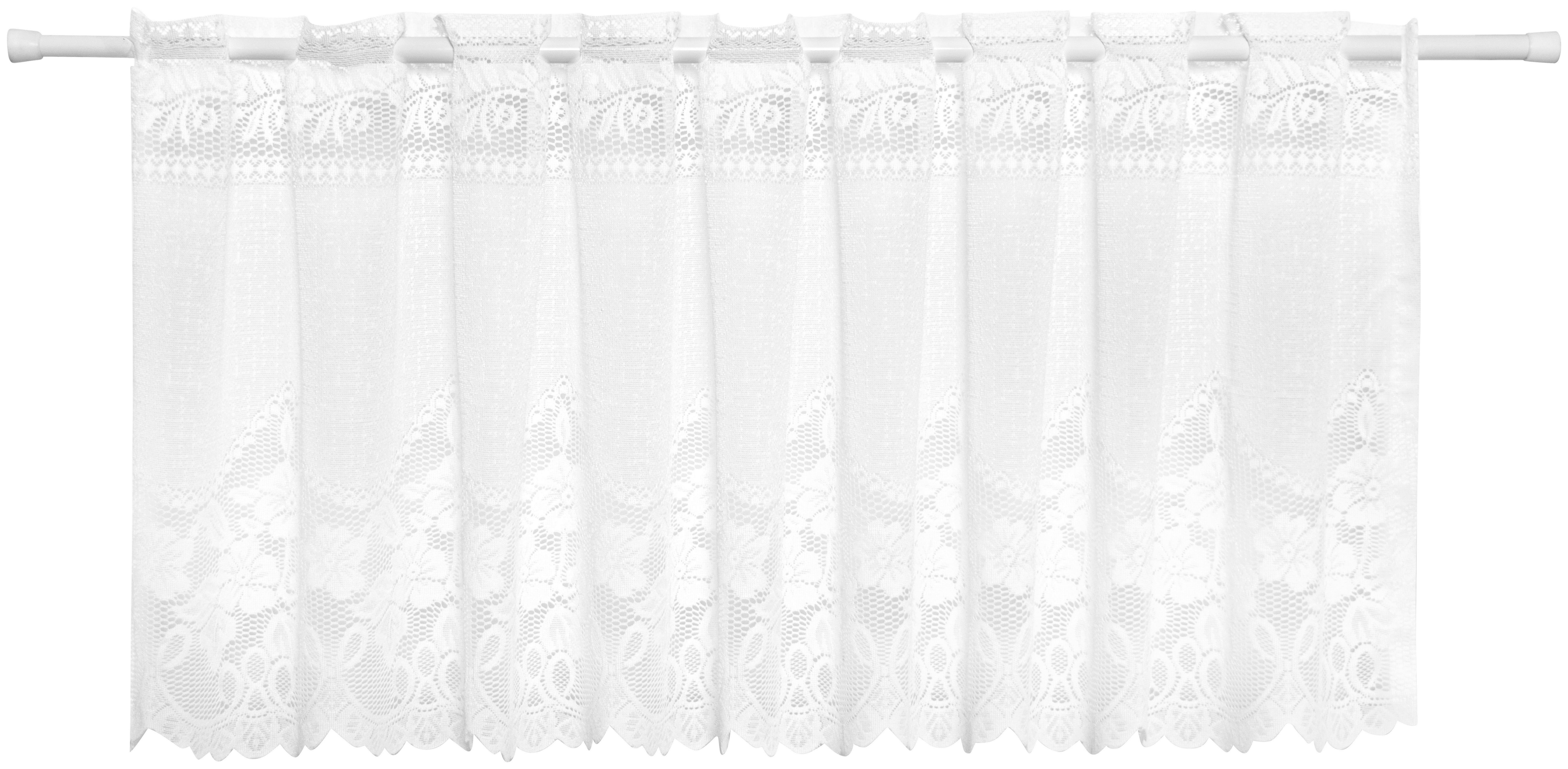 Vitrázsfüggöny Kb. 150/50cm - fehér, Konventionell, textil (150/50cm) - Ondega