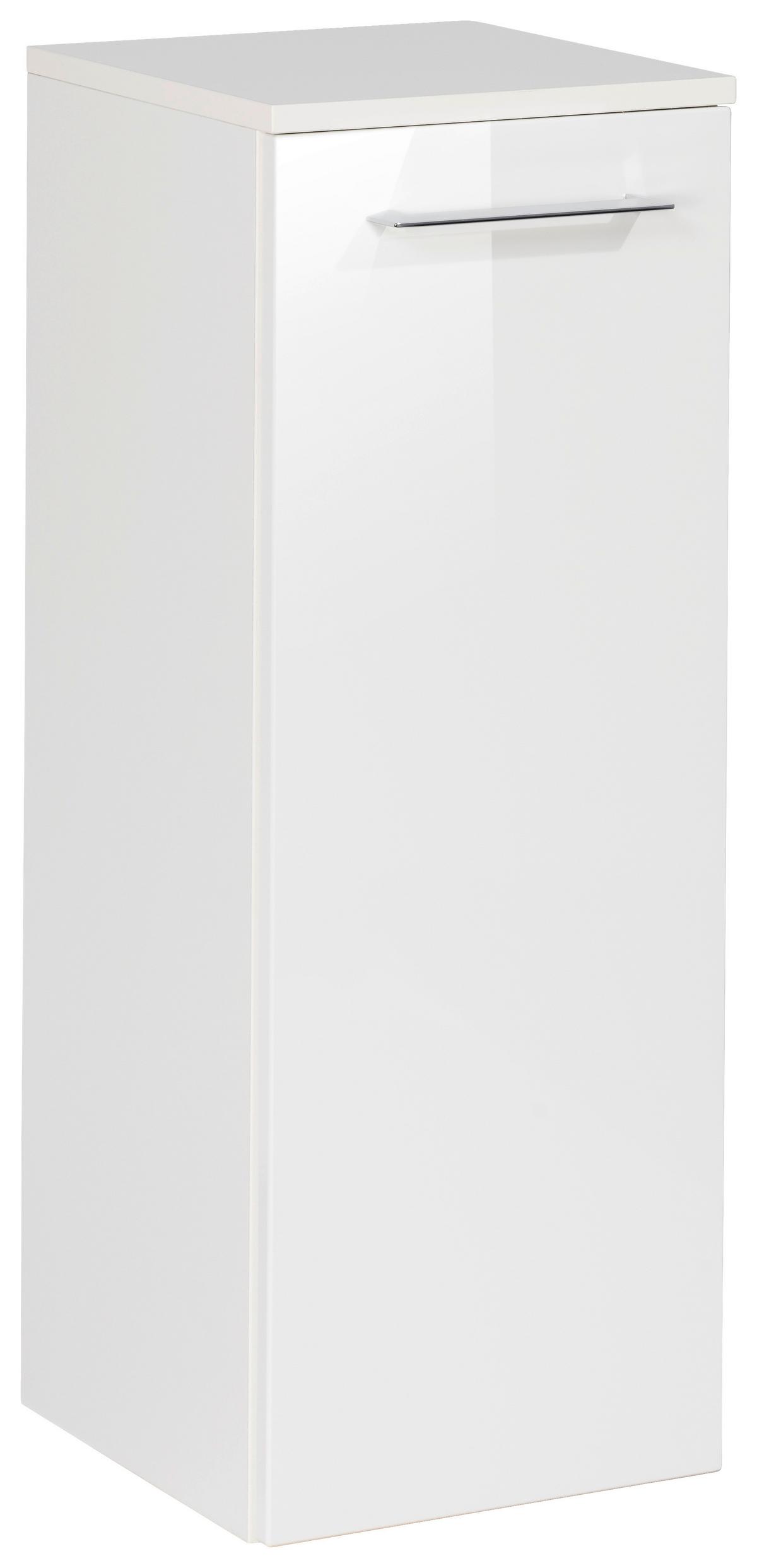 Hängender Midischrank B.perfekt B: 30,5 Cm Weiß - Weiß, MODERN, Glas/Holzwerkstoff (30,5/81/32cm) - MID.YOU