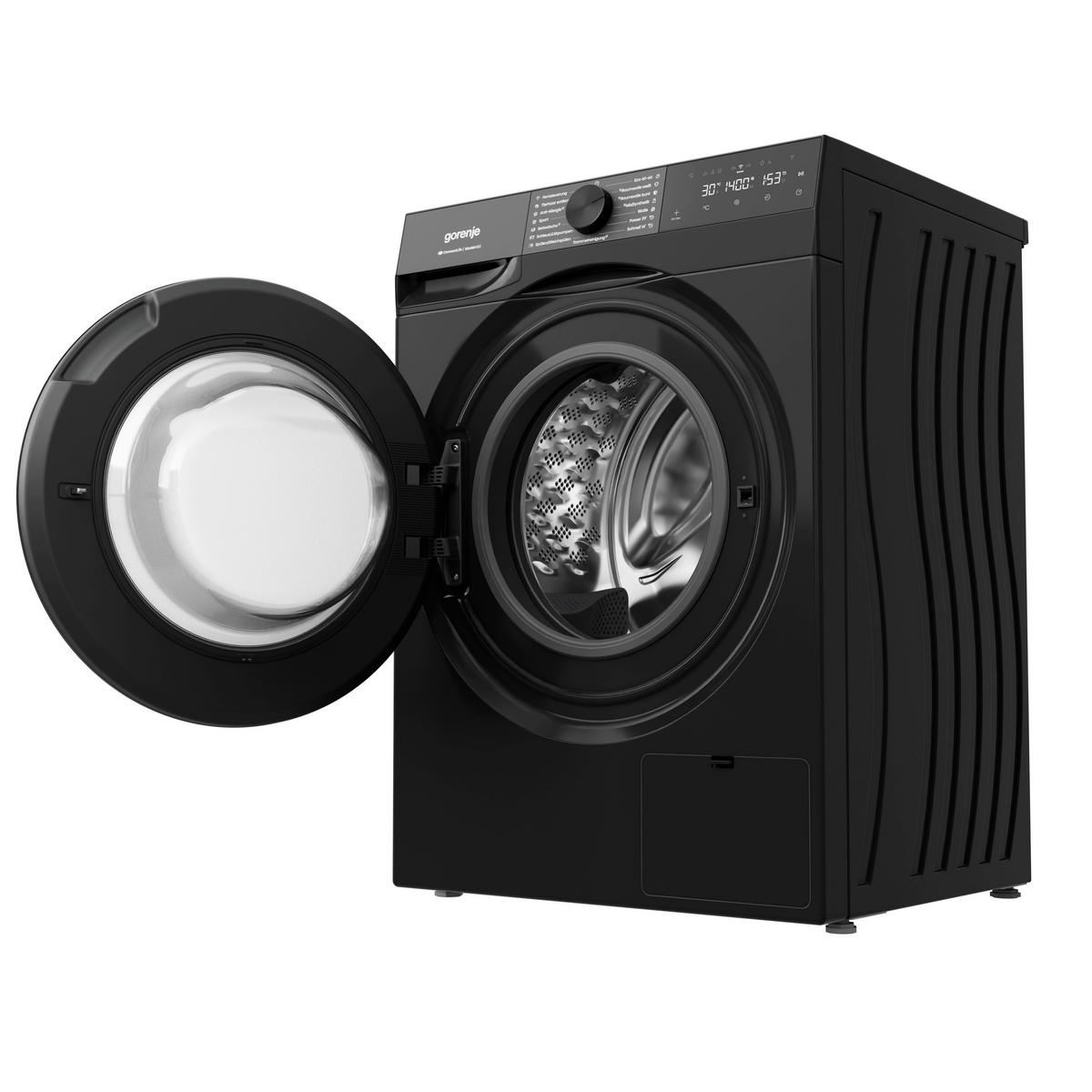 Waschmaschine WG484A3P1B Füllmenge ca. 8 kg, EEKL: A - Schwarz, Basics, Kunststoff/Metall (60cm) - Gorenje