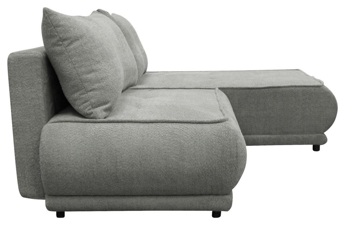 Ecksofa Paros Grau 277x179 Cm - Schwarz/Grau, Design, Textil (277/179cm) - MID.YOU