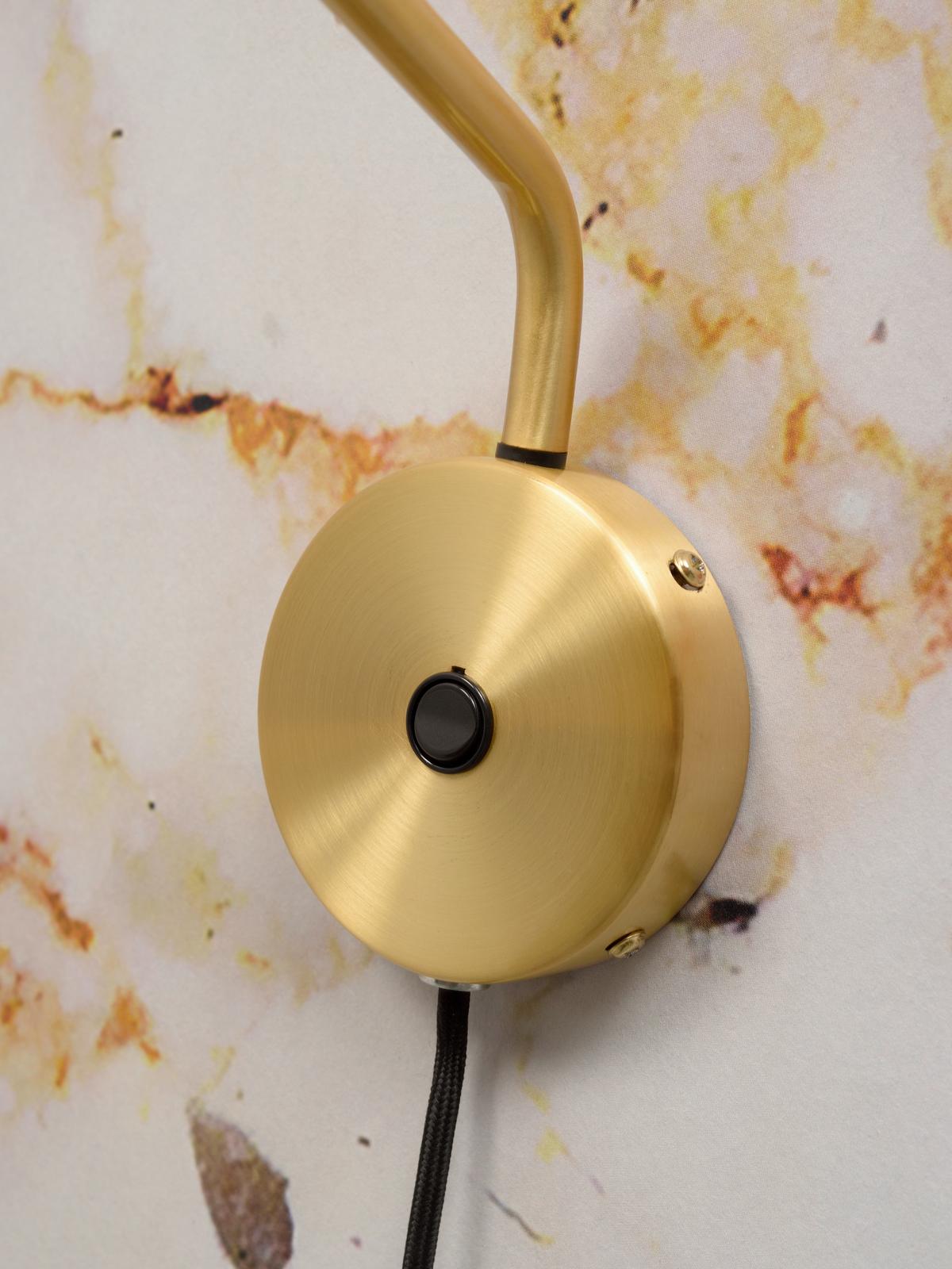 Wandleuchte Lyon 1-flammig Drehbar Und Schwenkbar - Goldfarben, Design, Metall (25/68cm) - It's about Romi
