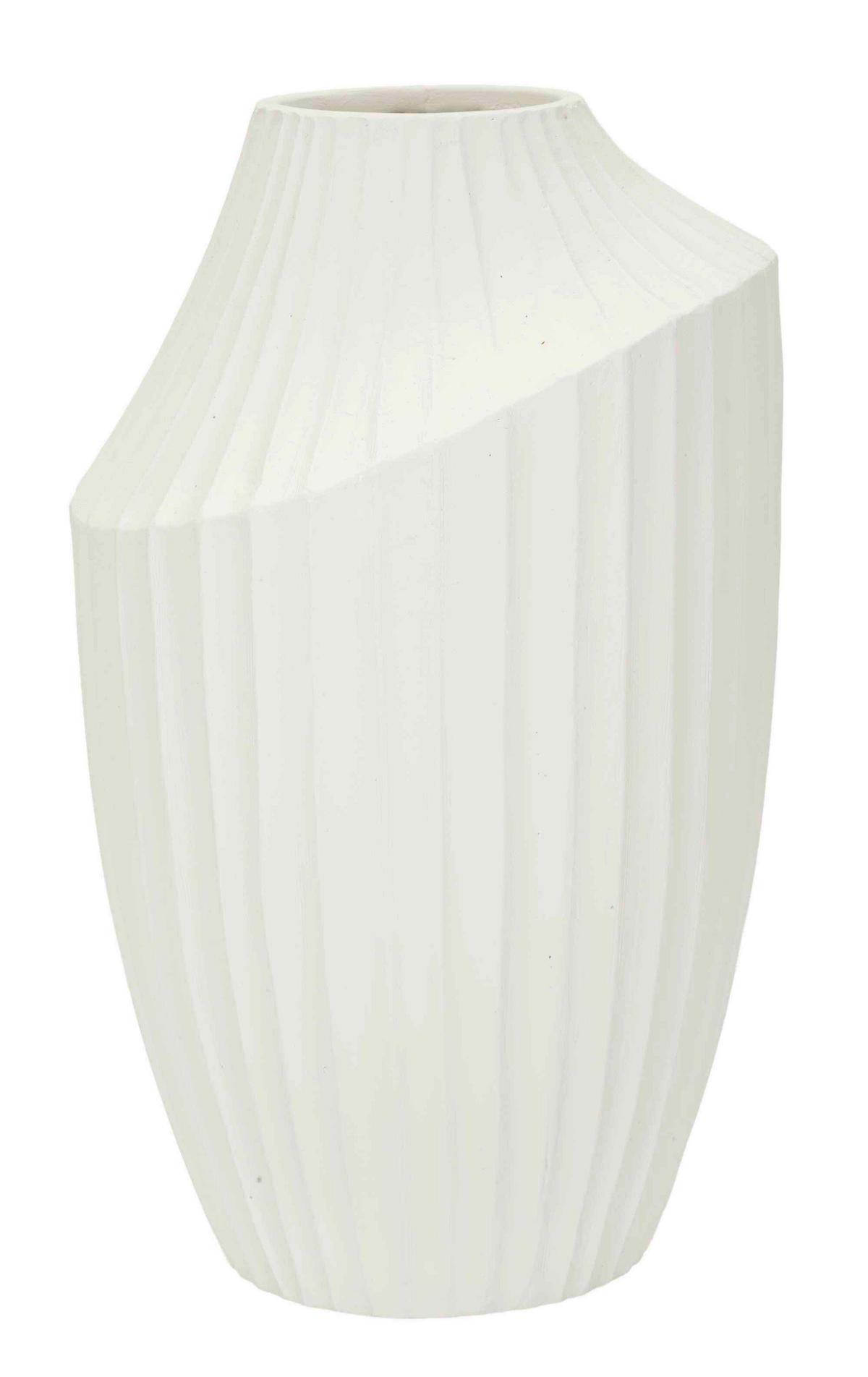 Vase Ice Jar Creme B: 22,5 cm - Creme, Basics, Metall (22,5/38/22,5cm)