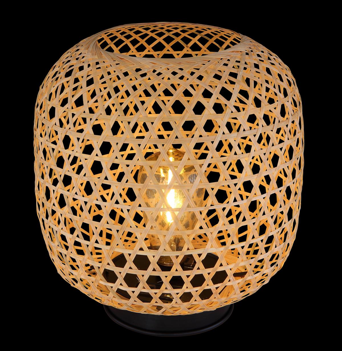 Solarleuchte 36671 - Dunkelbraun/Braun, KONVENTIONELL, Naturmaterialien/Metall (23,5/27cm) - Globo