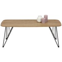 Konferenčný stolík 110x60cm - čierna/farba duba, Modern, kov/kompozitné drevo (110/60/40cm) - Based