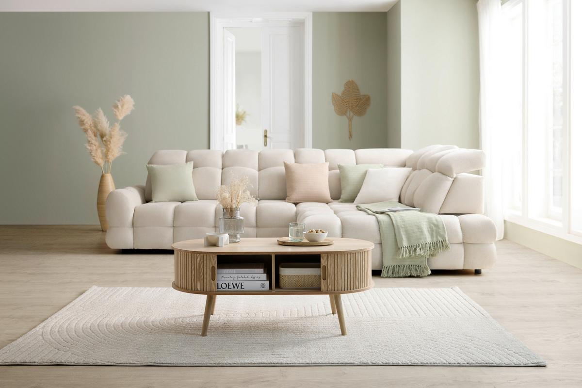 KONFERENČNÝ STOLÍK SKANDI II - prírodná farba, Konventionell, drevo/kompozitné drevo (100/50/40cm) - Premium Living