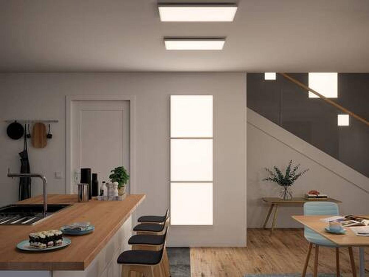 LED-Paneel L: 59,5 cm dimmbar - Weiß, Basics, Metall (59,5/5,0/59,5cm) - Paulmann
