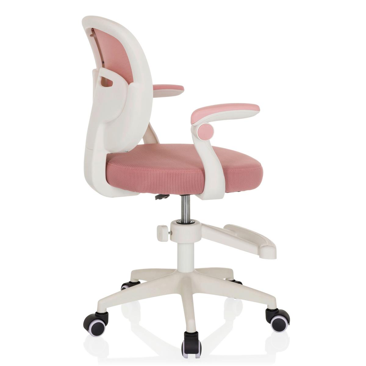 Jugenddrehstuhl Miko W Eco Rosa B: 61 cm - Rosa/Weiß, MODERN, Kunststoff/Textil (61/84-97/55cm) - MID.YOU