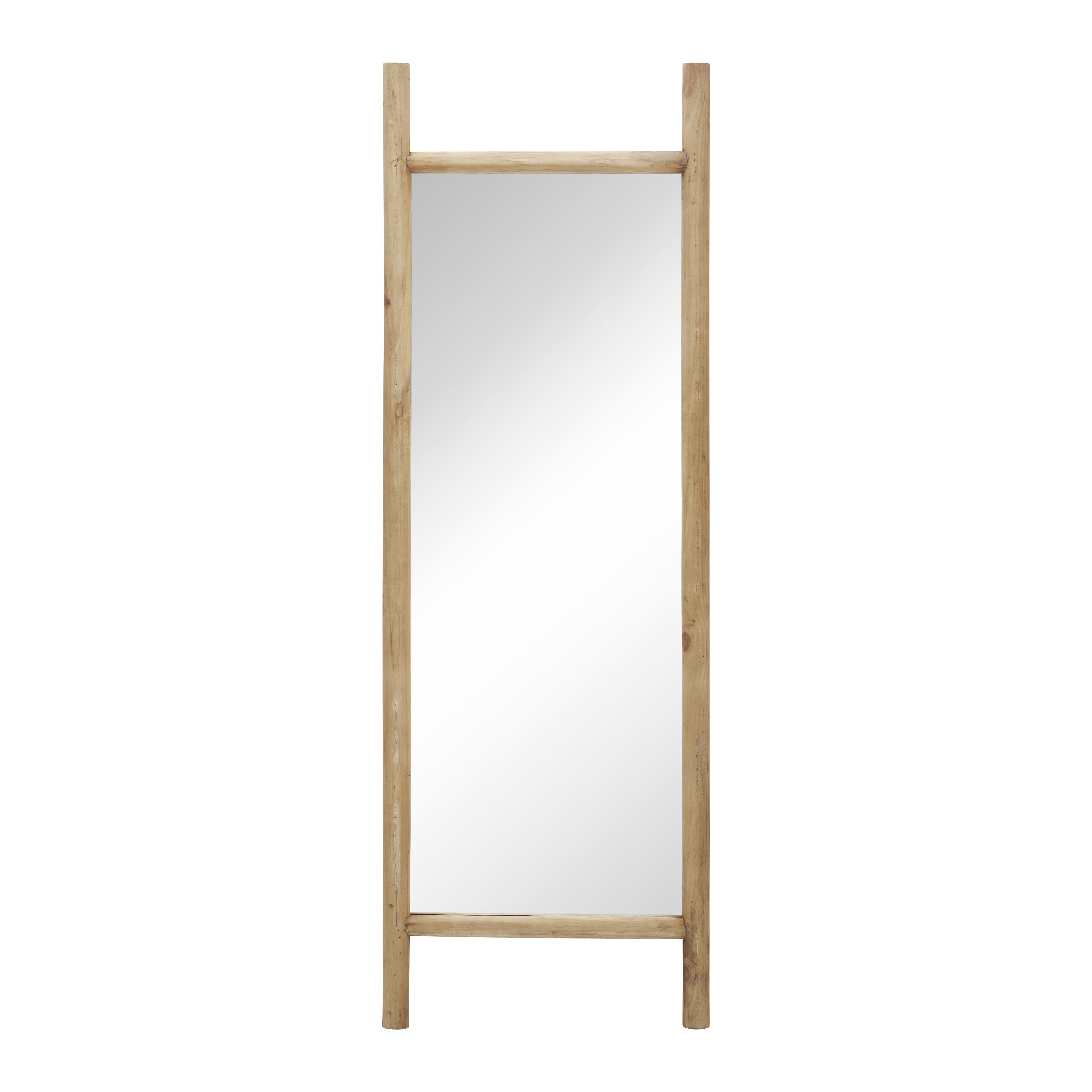 Zrkadlo Masív Jasmin - prírodné farby, Moderný, drevo/sklo (57/170/5cm) - Livetastic
