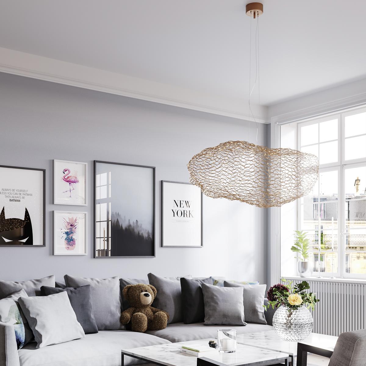LED-Hängeleuchte 4201250-6501 Hayden - Goldfarben, Trend, Metall (76/40/147cm) - By Rydéns