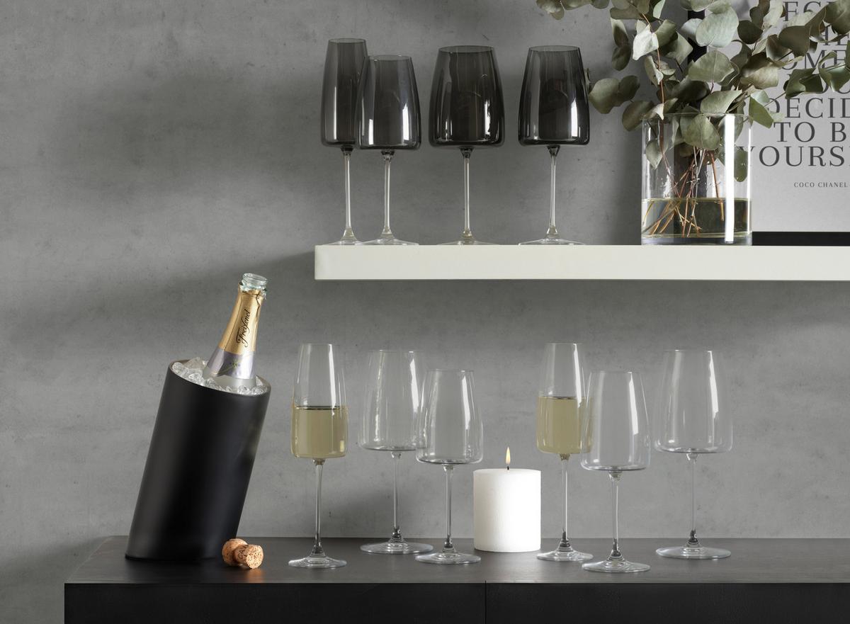 Pohár na sekt Kiki, 340ml - priehľadné, Modern, sklo (6,6/25cm) - Gourmesto