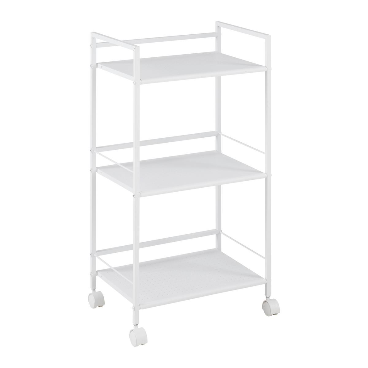 UNIVERZÁLNY VOZÍK LUAN II -BASED/SB- - biela, Modern, kov/plast (42,5/81/29cm) - Based