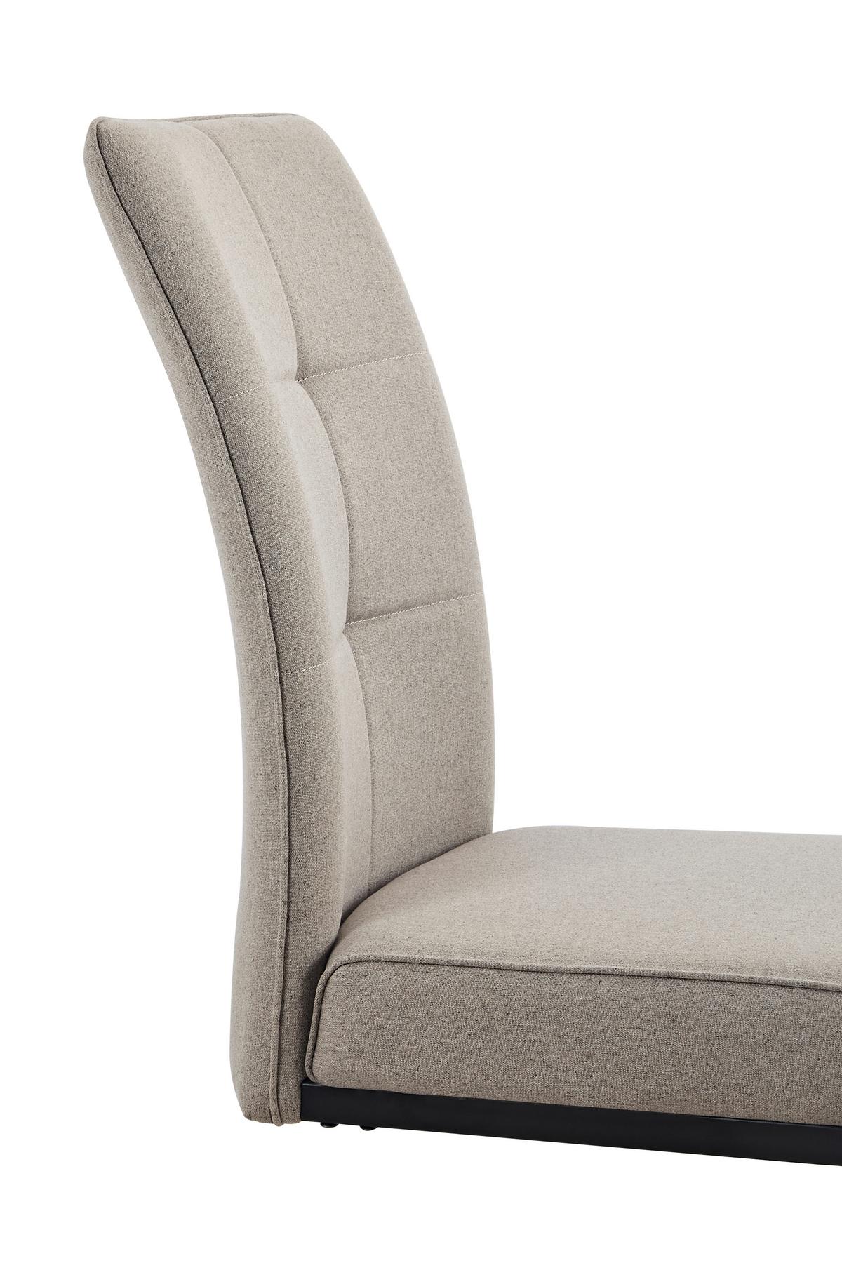 SCHWINGSTUHL-SET MALTA III S 4ER-SET - Schlammfarben/Schwarz, MODERN, Textil/Metall (45/96,5/60cm) - P & B