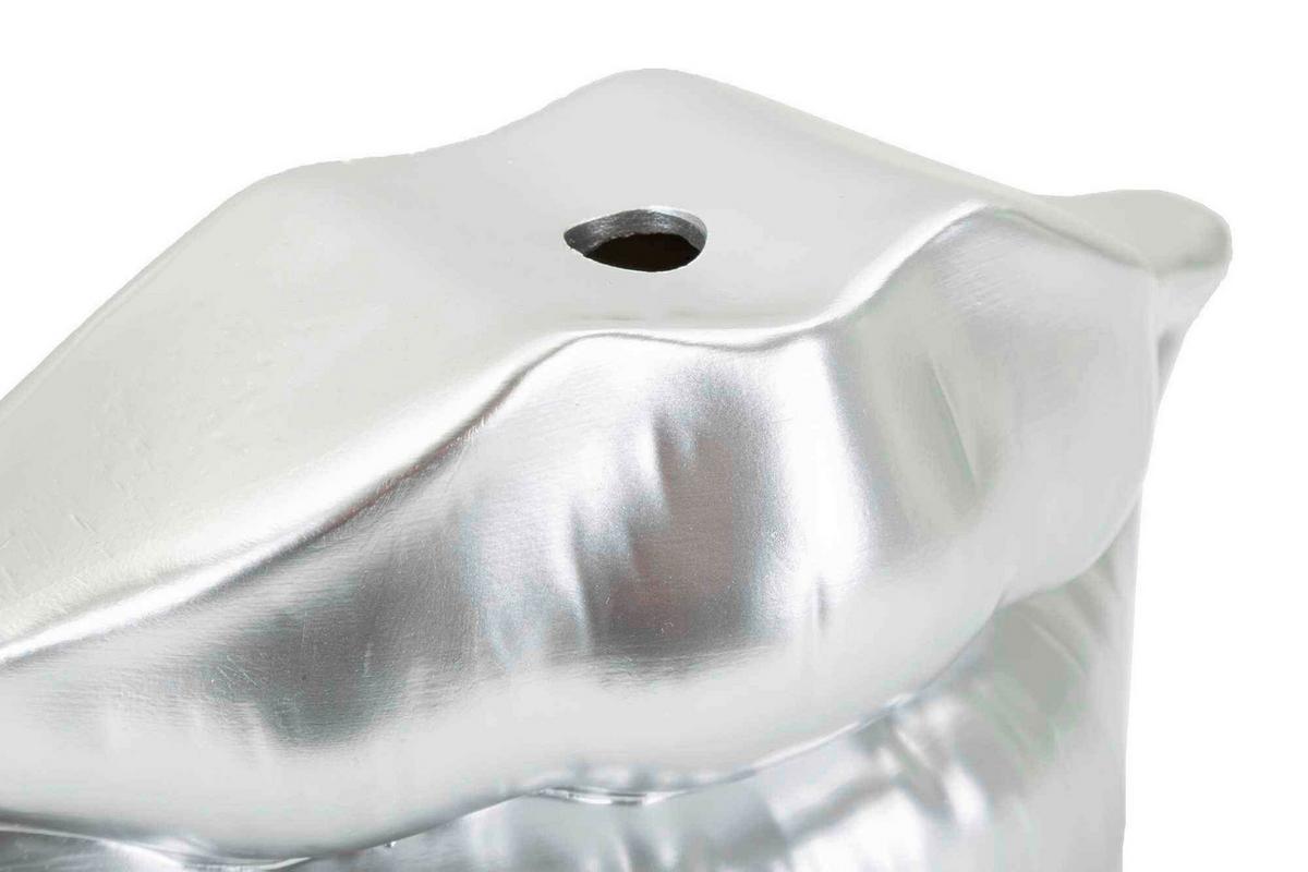 Vase Mouth Lip Silver Silberfarben B: 23 cm - Silberfarben, Basics, Kunststoff (23/12/8cm)