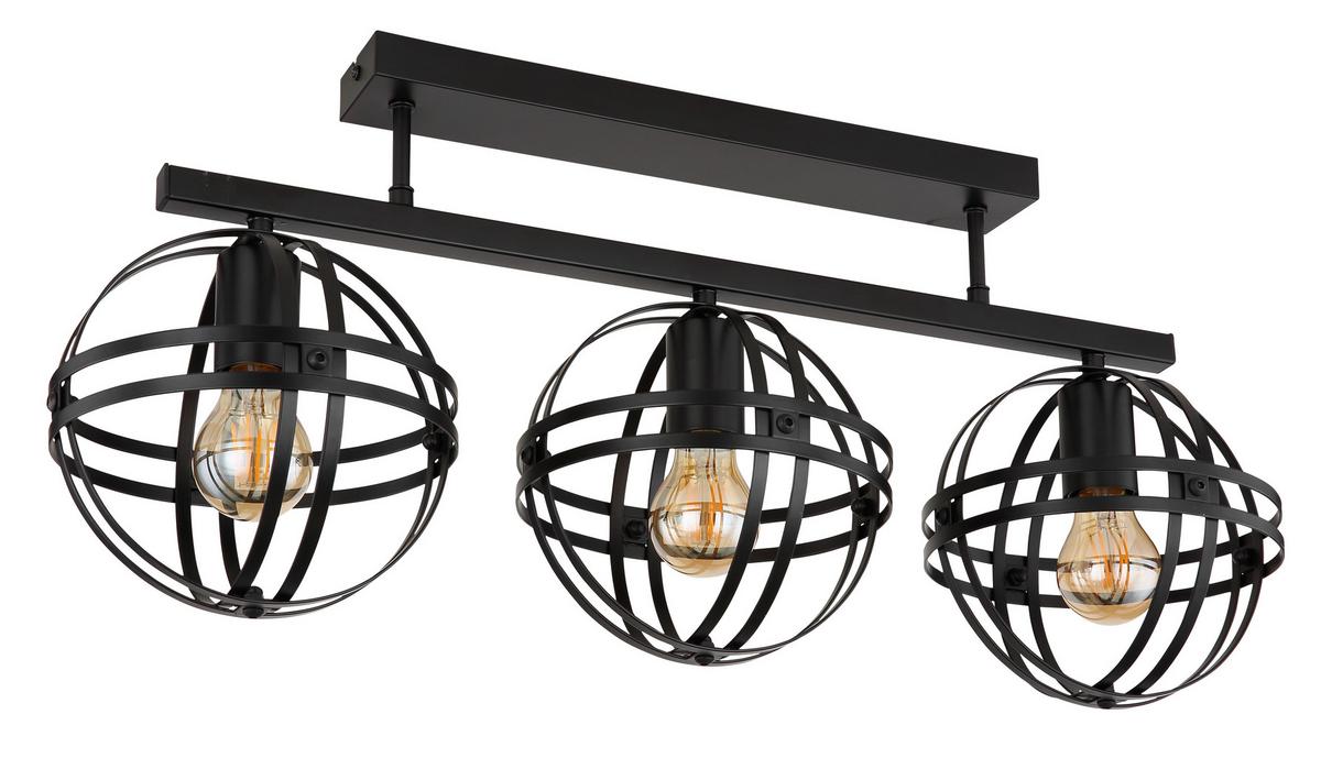 Deckenleuchte 15639-3D - Schwarz, Trend, Metall (70/20/32cm) - Globo