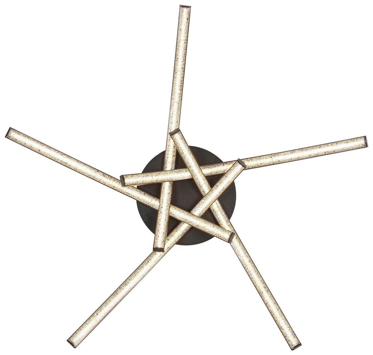 Led-deckenleuchte Doina - Schwarz, MODERN, Kunststoff/Metall (67ml) - Luca Bessoni