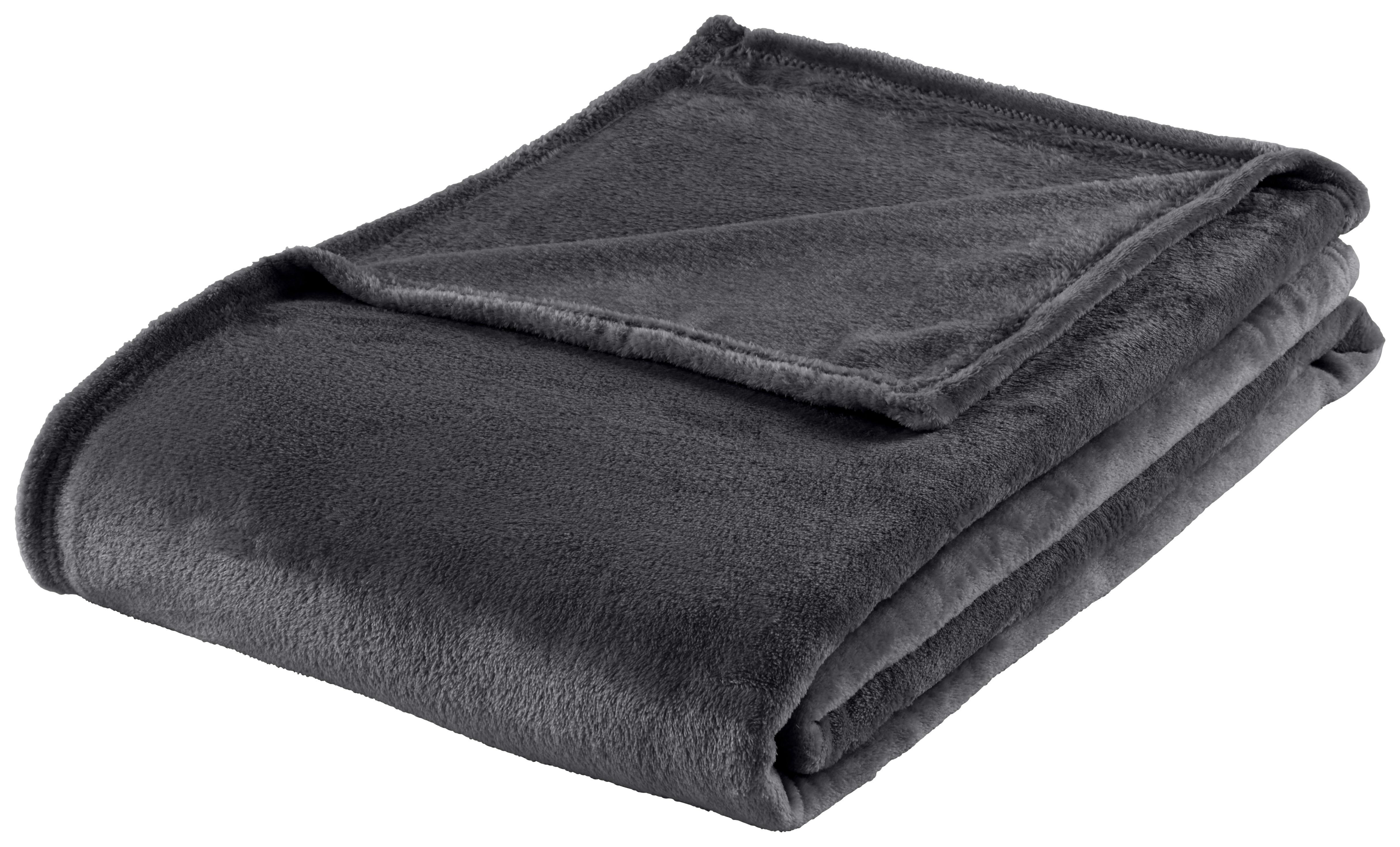 MĚKKÁ DEKA Andi XXL, 220/240cm - antracitová, Konvenční, textil (220/240cm) - Modern Living