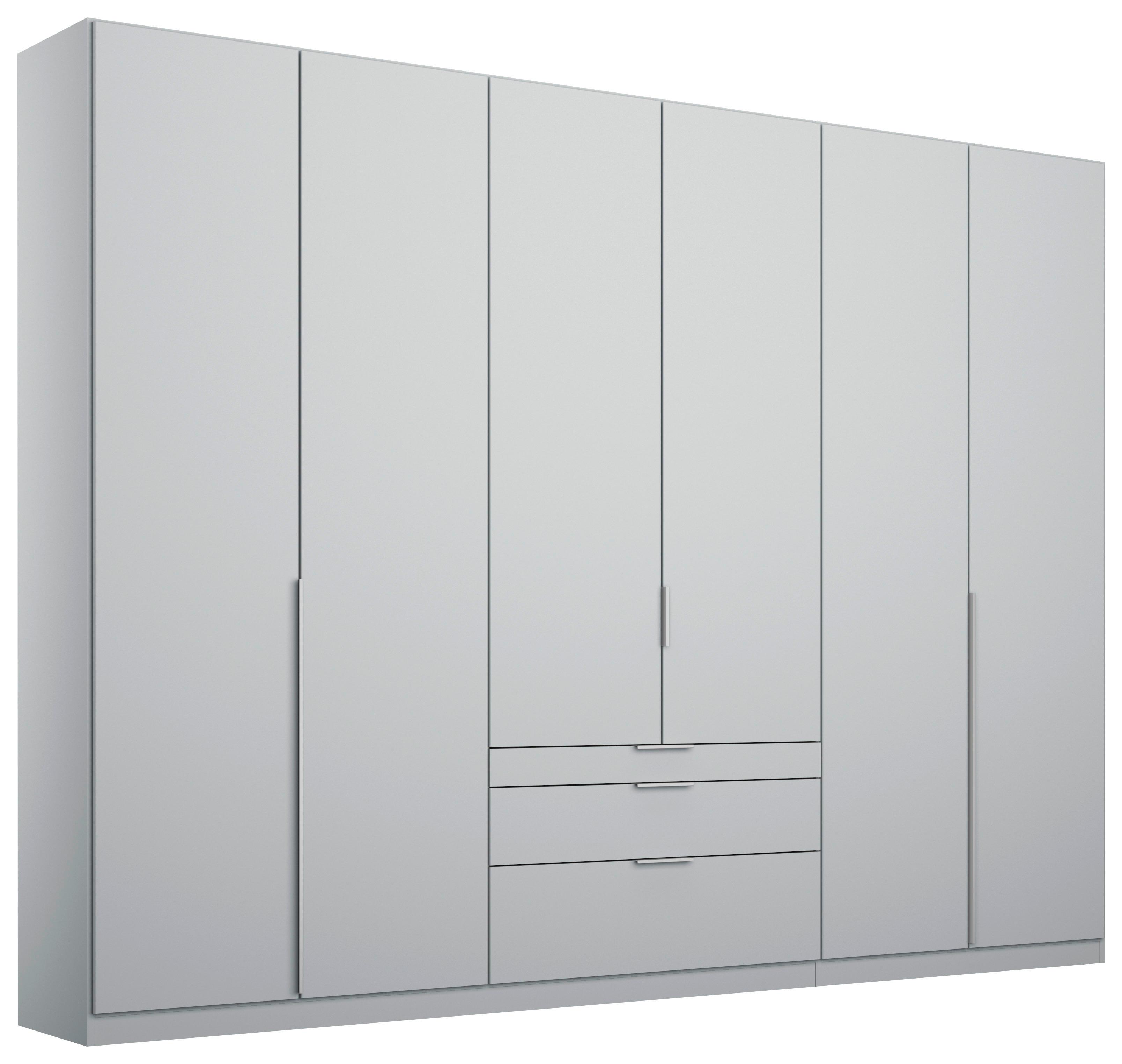 Drehtürenschrank Mit Laden 271 Cm Alabama, Seidengrau - Hellgrau, MODERN, Holzwerkstoff (271/229/54cm)