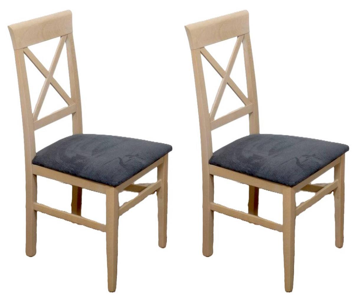Stuhl-set Madrano Grau/s. Eiche B: 44 Cm - Grau/Sonoma Eiche, KONVENTIONELL, Holz/Textil (44/93/46cm) - MID.YOU