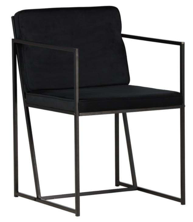 Richmond Stuhl Grau/Schwarz B: 52 cm - Schwarz/Grau, MODERN, Textil/Metall (52/82/55cm) - Livetastic