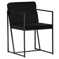 Richmond Stuhl Grau/Schwarz B: 52 cm - Schwarz/Grau, MODERN, Textil/Metall (52/82/55cm) - Livetastic