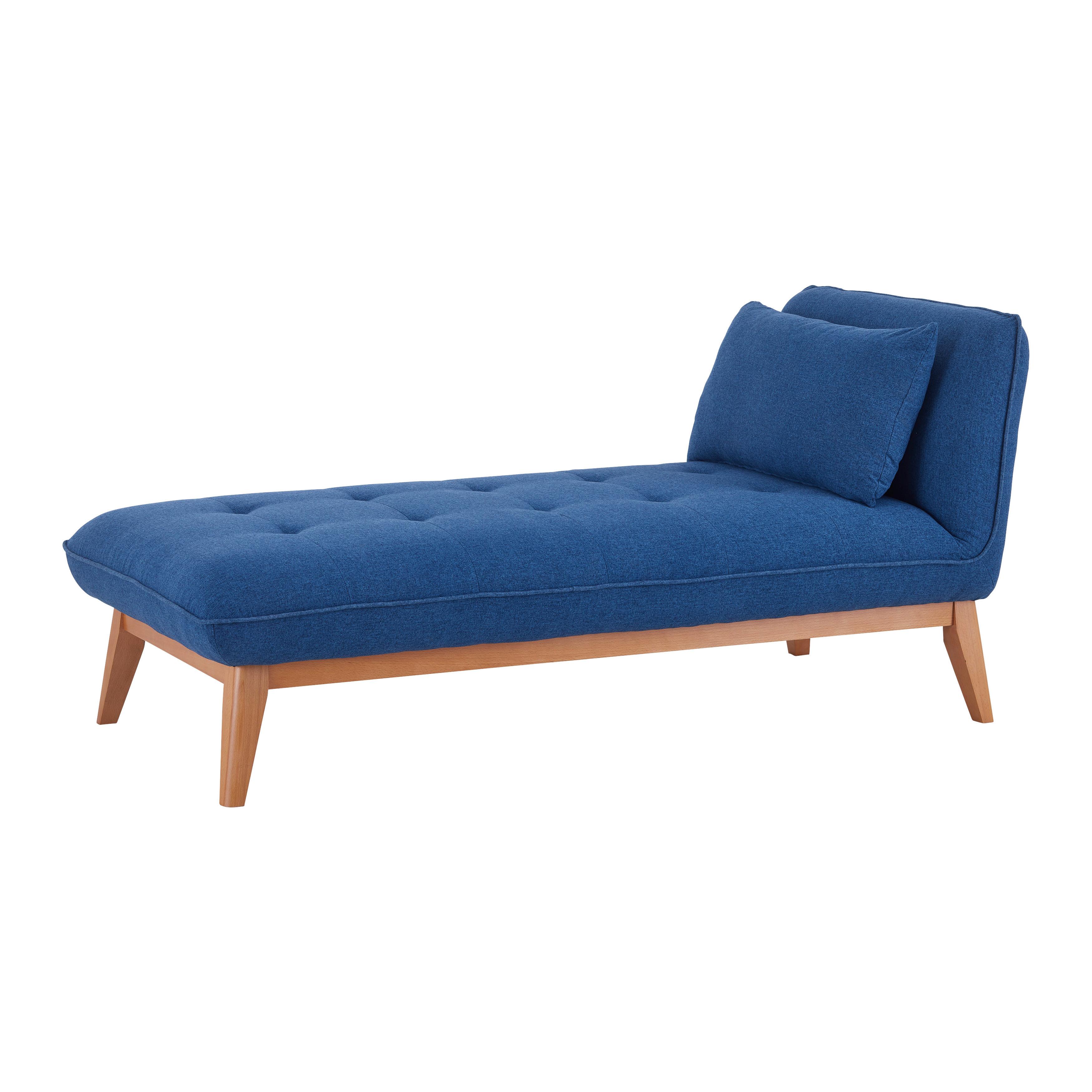 Relaxační postel LIZA, modrá - modrá, Moderní, dřevo/textil (129/85/78cm) - Bessagi Home