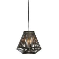 Hängeleuchte Merapi Schwarz B: 30 cm - Schwarz, Trend, Holz (30/30/30cm) - Good & Mojo