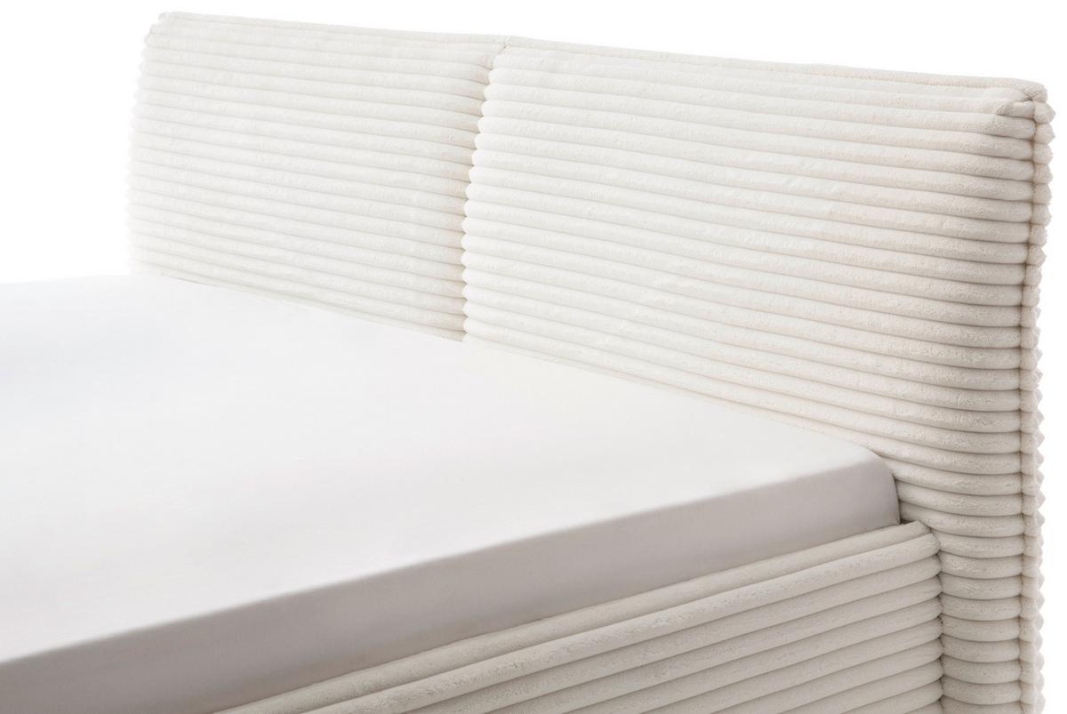 Polsterbett Matera Creme 160x200cm - Creme/Schwarz, Trend, Textil (160/200cm) - MID.YOU