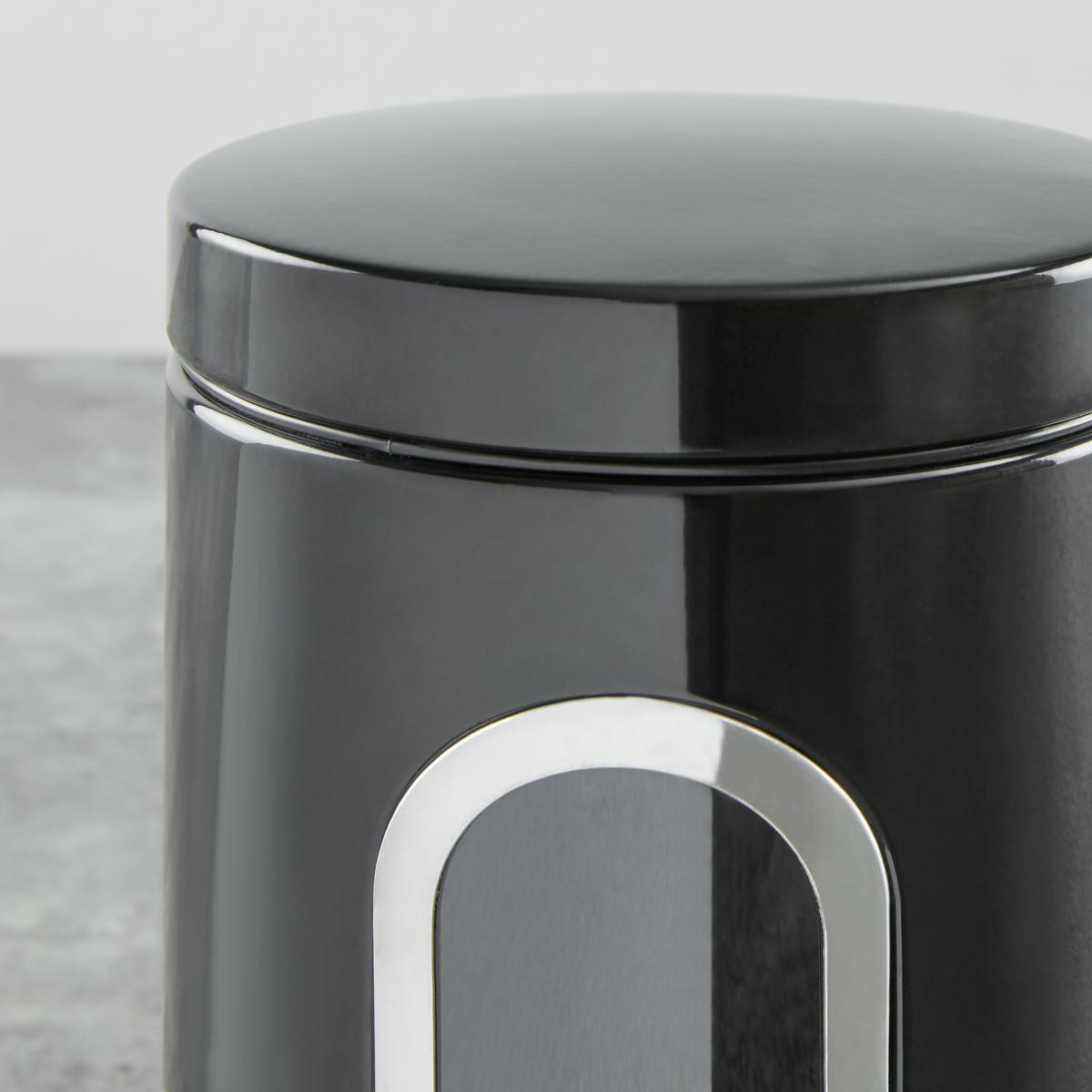 Vorratsdosen 3er-Set Auslaufsicher - Schwarz, Trend, Metall (11/17,5cm) - Echtwerk