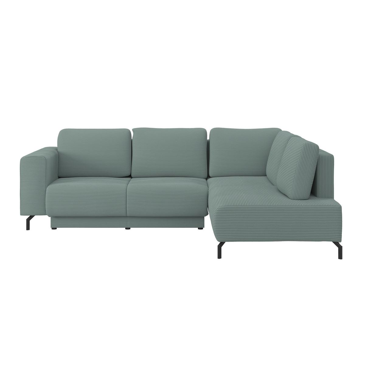 Sarokgarnitúra Veni - szürkészöld, Modern, textil (272/210cm) - Ondega