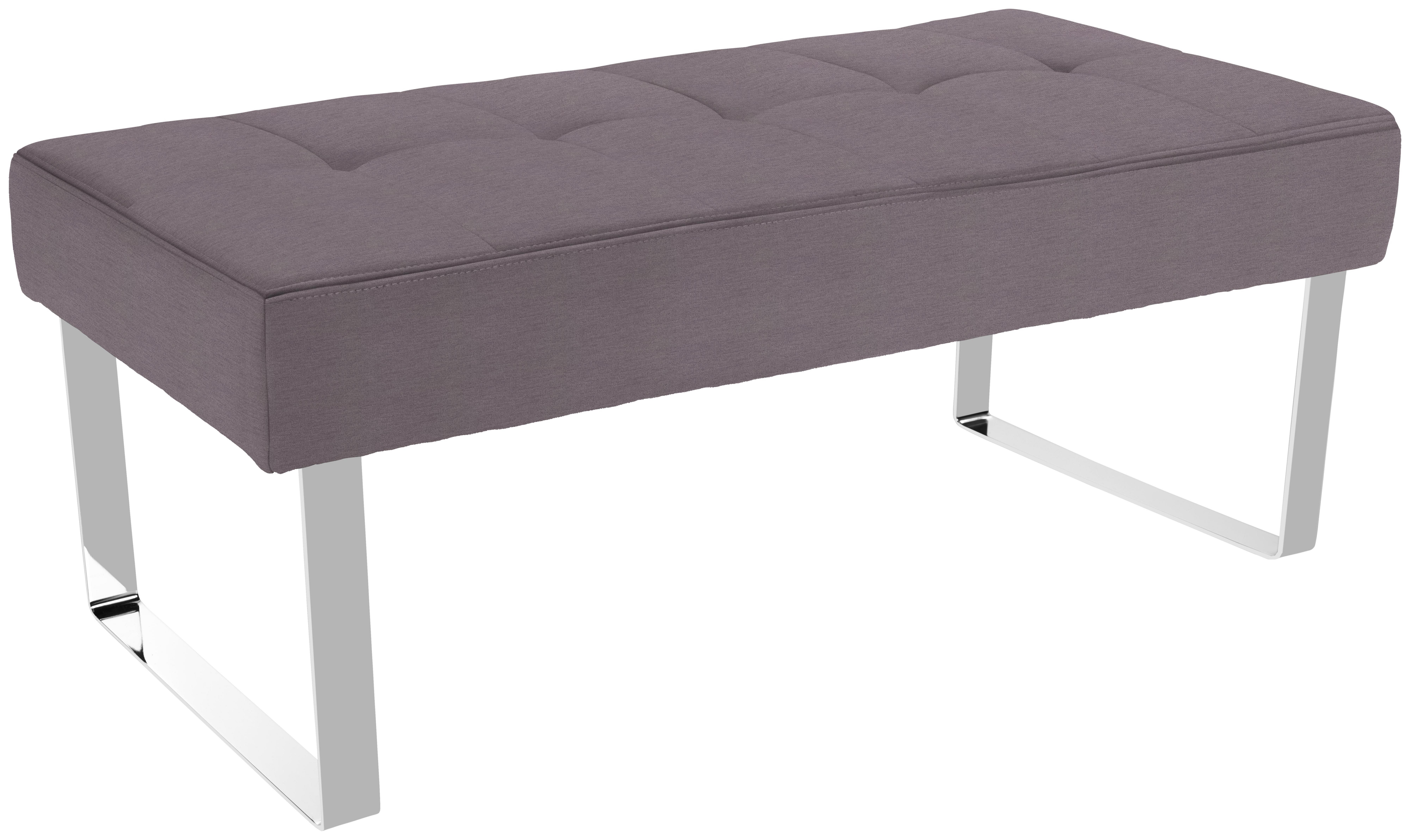 Sitzbank Cres - Chromfarben/Grau, MODERN, Holz/Textil (120/49/47cm)