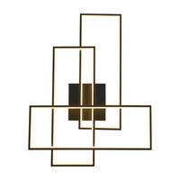 Led-wandleuchte Squid Schwarz Hg L: 50 Cm - Schwarz Hochglanz, Design, Metall (50/65/10cm)