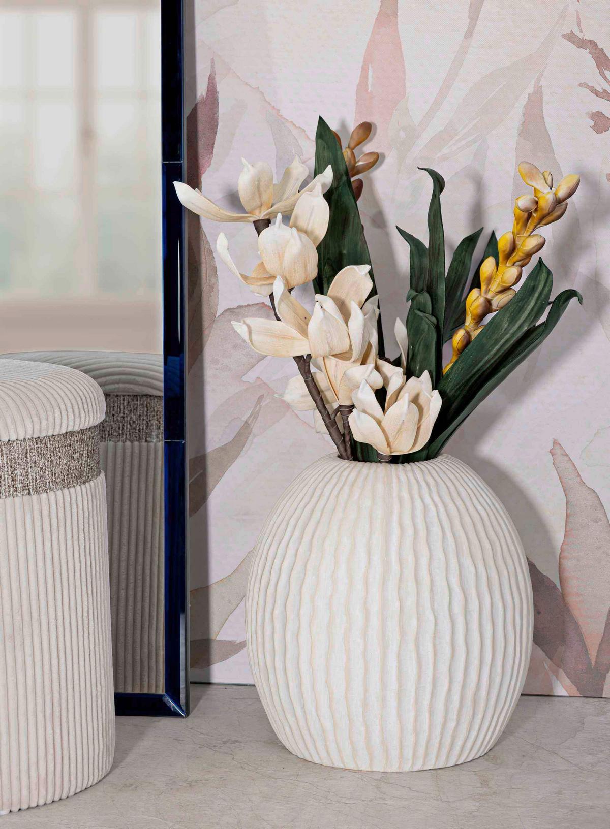 Vase Icicle Pot Creme B: 36,5 Cm - Creme, Basics, Metall (36,5/38/36,5cm)