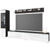Obývací stěna VERA bílá - šedá/antracitová, Basics, kompozitní dřevo/plast (210/130/33cm) - P & B
