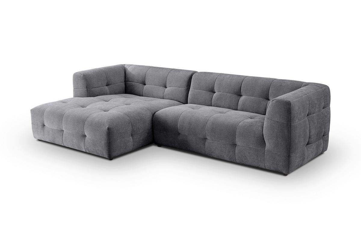 Ecksofa Tenso Grau S: 161x292cm - Beige/Schwarz, Basics, Holz/Textil (161/292cm) - MID.YOU