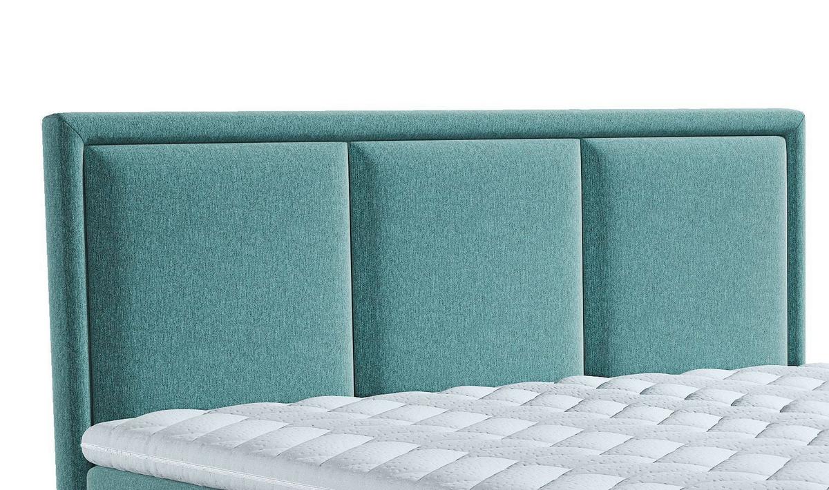 Boxspringbett mit Topper 140x200 cm Swing K - Türkis, Design, Holzwerkstoff/Textil (140/200cm) - MID.YOU