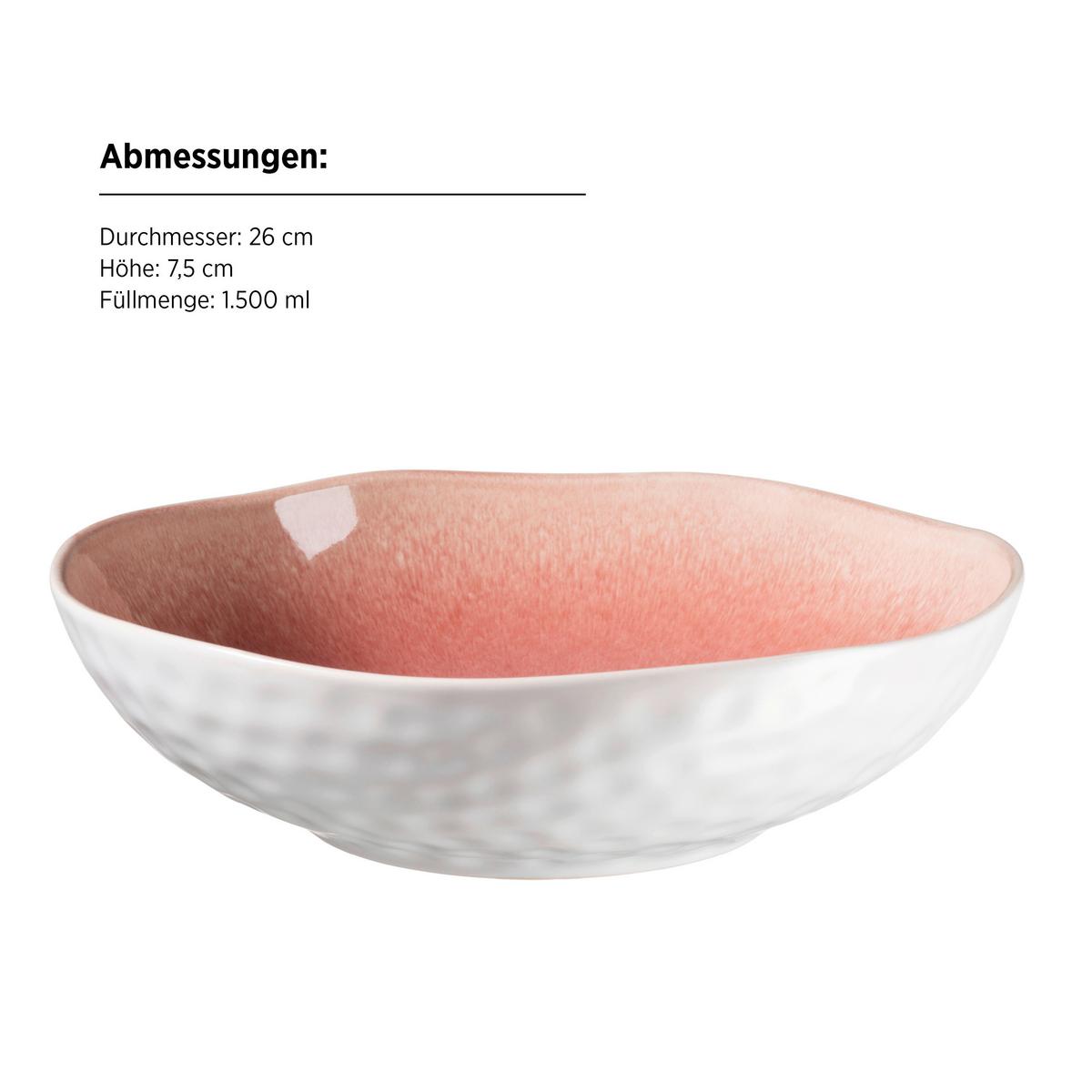 Schüsselset Frozen Steinzeug 9--Teilig. D: 10,5-26 Cm - Beere, Trend, Keramik - Mäser