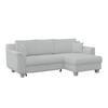 Ecksofa mit Schlaffunktion Alex Hellgrau - Hellgrau/Naturfarben, MODERN, Textil (246/156cm)