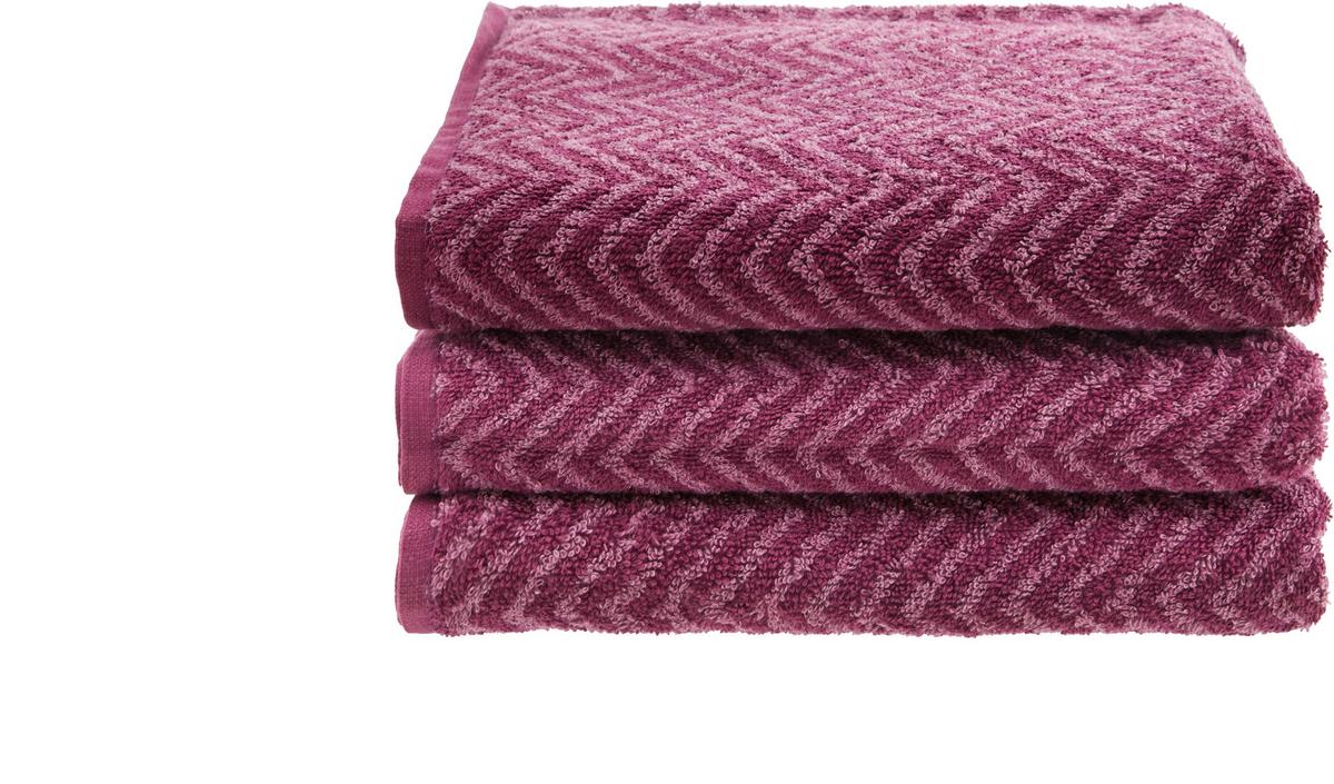 Handtuchset Ulli - 3er Pack - Beere, MODERN, Textil (50/90cm) - Luca Bessoni